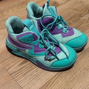 Teal and Purple Athletic Sneakers